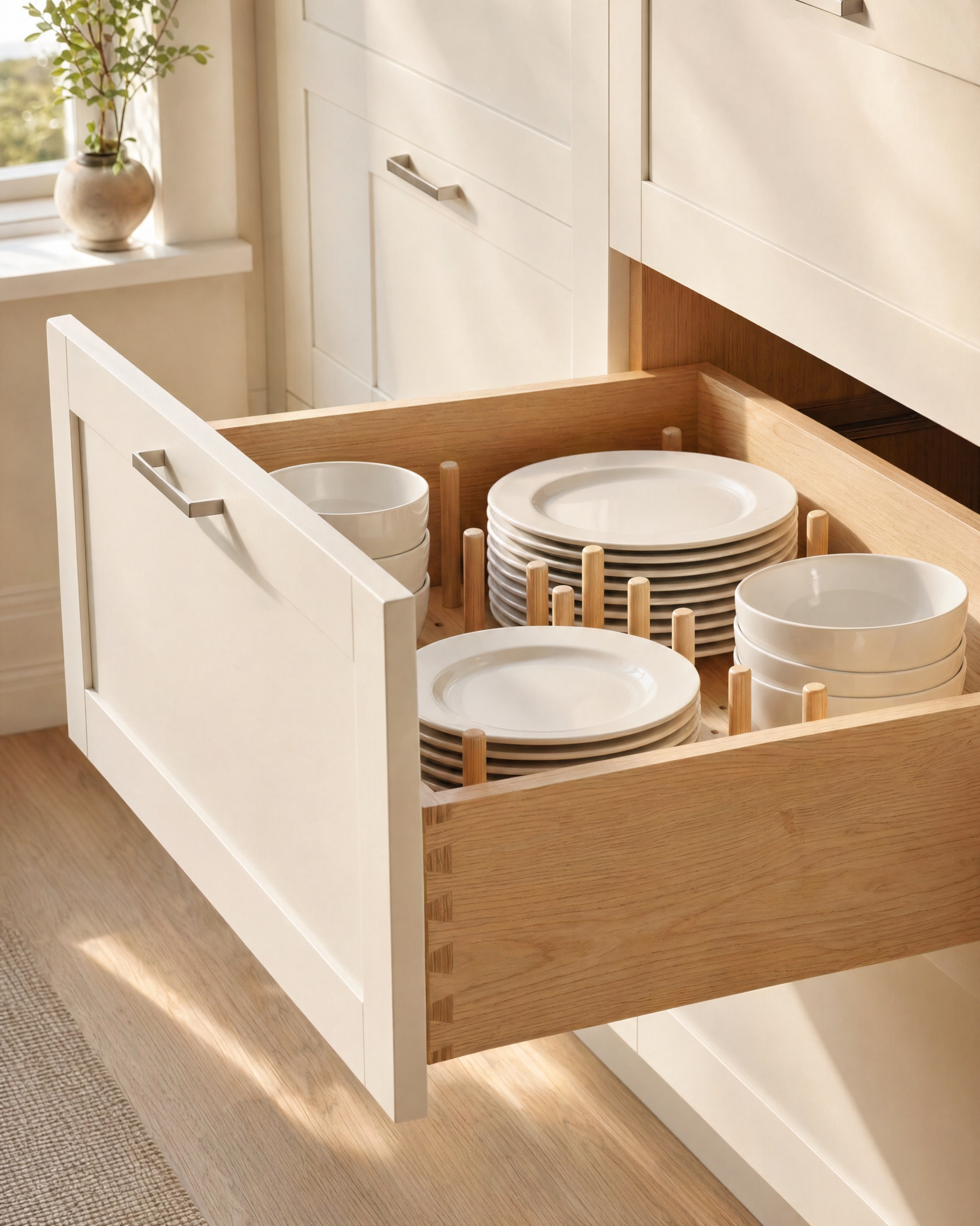Custom White Birch Hardwood Drawer Box